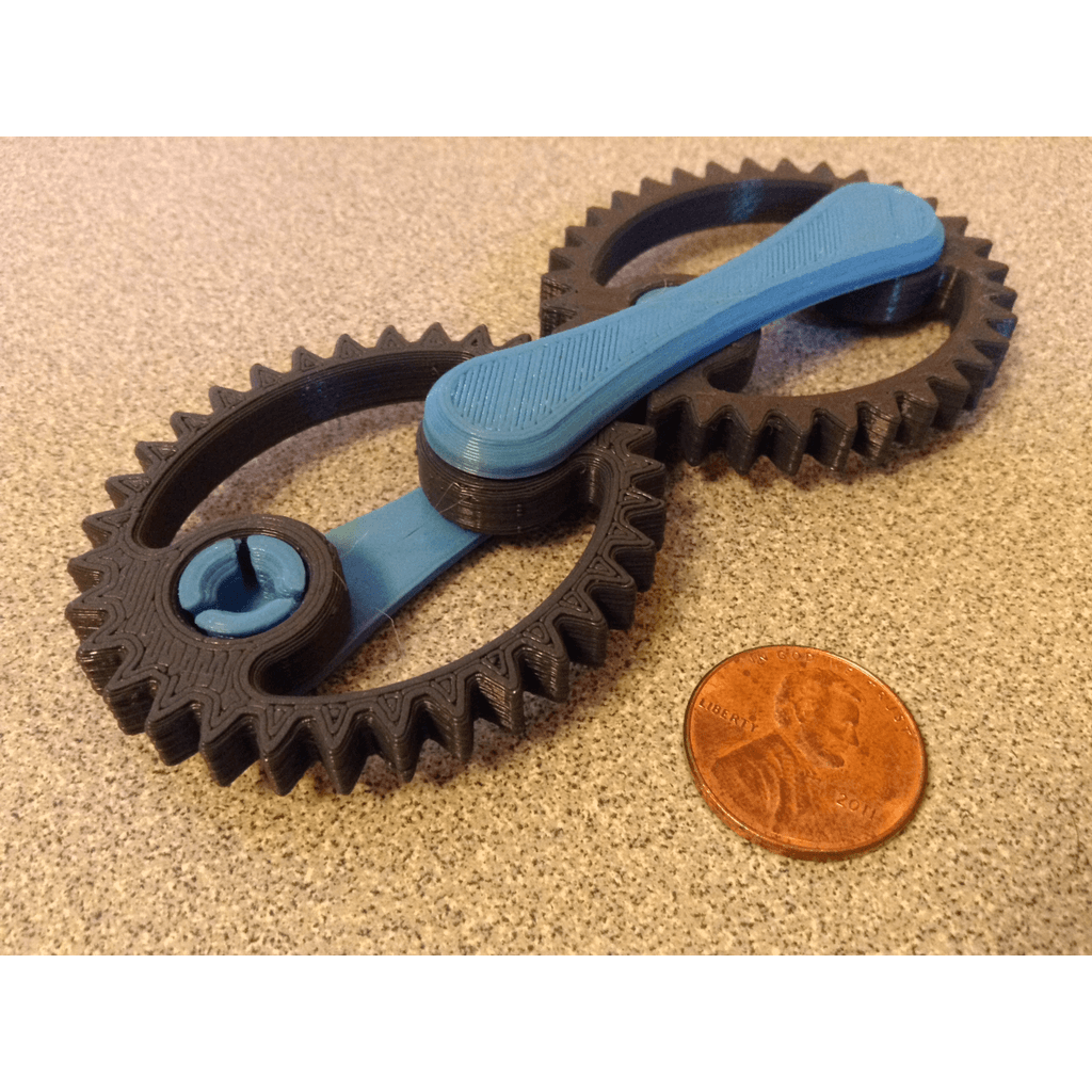 Figura 3D personalizada de Elliptical Gear with no center pivot · Arte en PLA — imagen 2