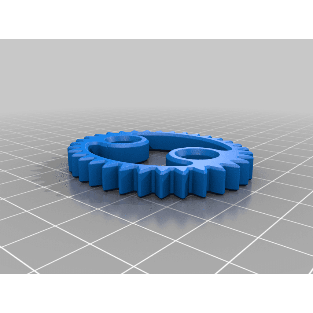 Figura 3D personalizada de Elliptical Gear with no center pivot · Arte en PLA — imagen 3