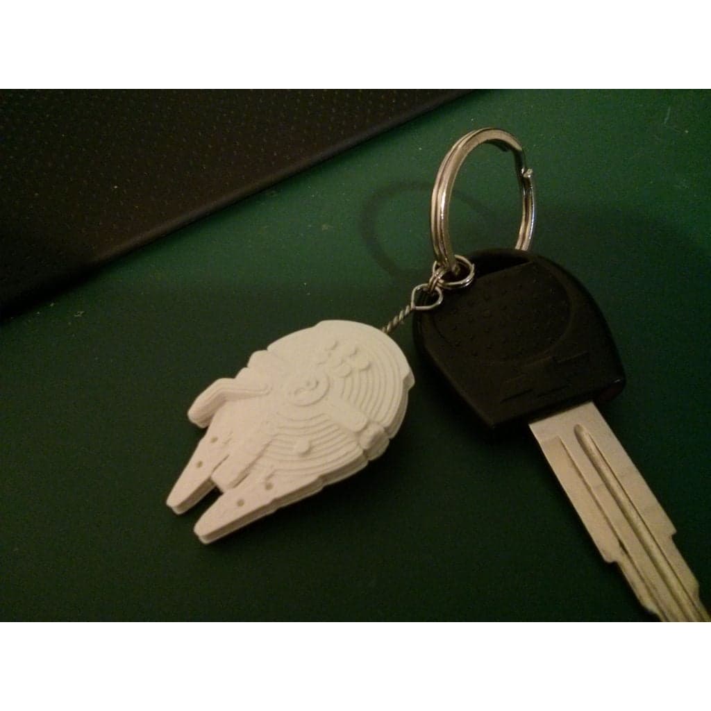 Figura 3D personalizada de Millennium Falcon Keychain - Remix · Moda en PLA