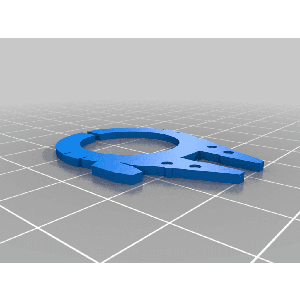 Figura 3D personalizada de Millennium Falcon Keychain - Remix · Moda en PLA — imagen 2