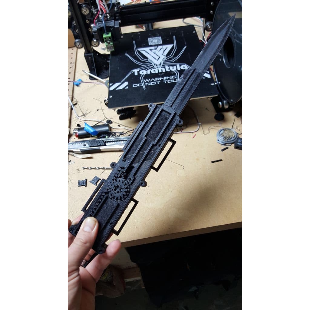 Figura 3D personalizada de Dual Action OTF Hidden Blade (Assassin Style) · Moda en PLA — imagen 3