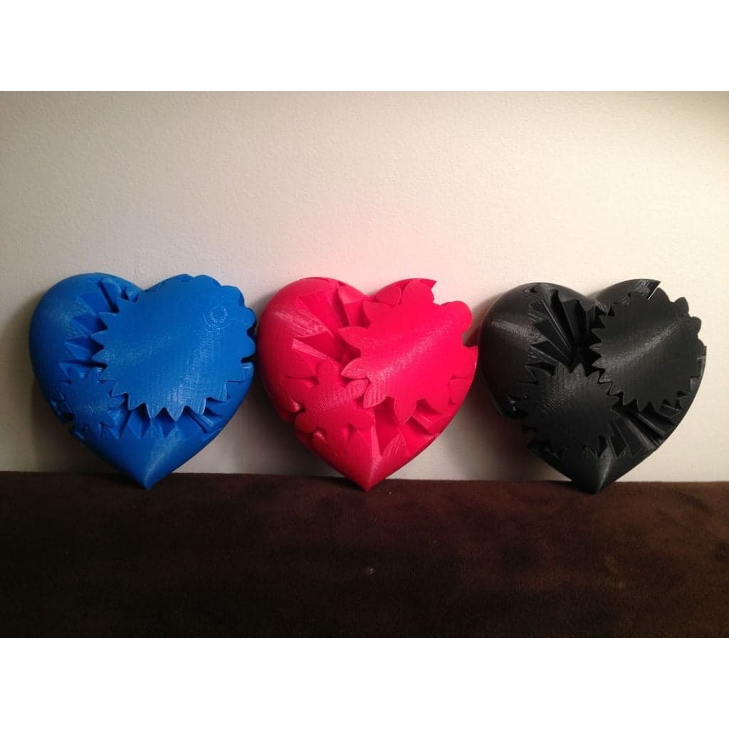 Figura 3D personalizada de Three Heart Gears · Arte en PLA — imagen 2