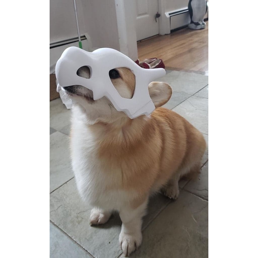 Figura 3D personalizada de Cubone Dog Mask · Moda en PLA