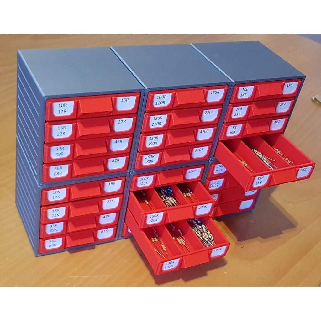 Figura 3D personalizada de Resistor Box [Stackable & Customizable] · Pasatiempo en PLA