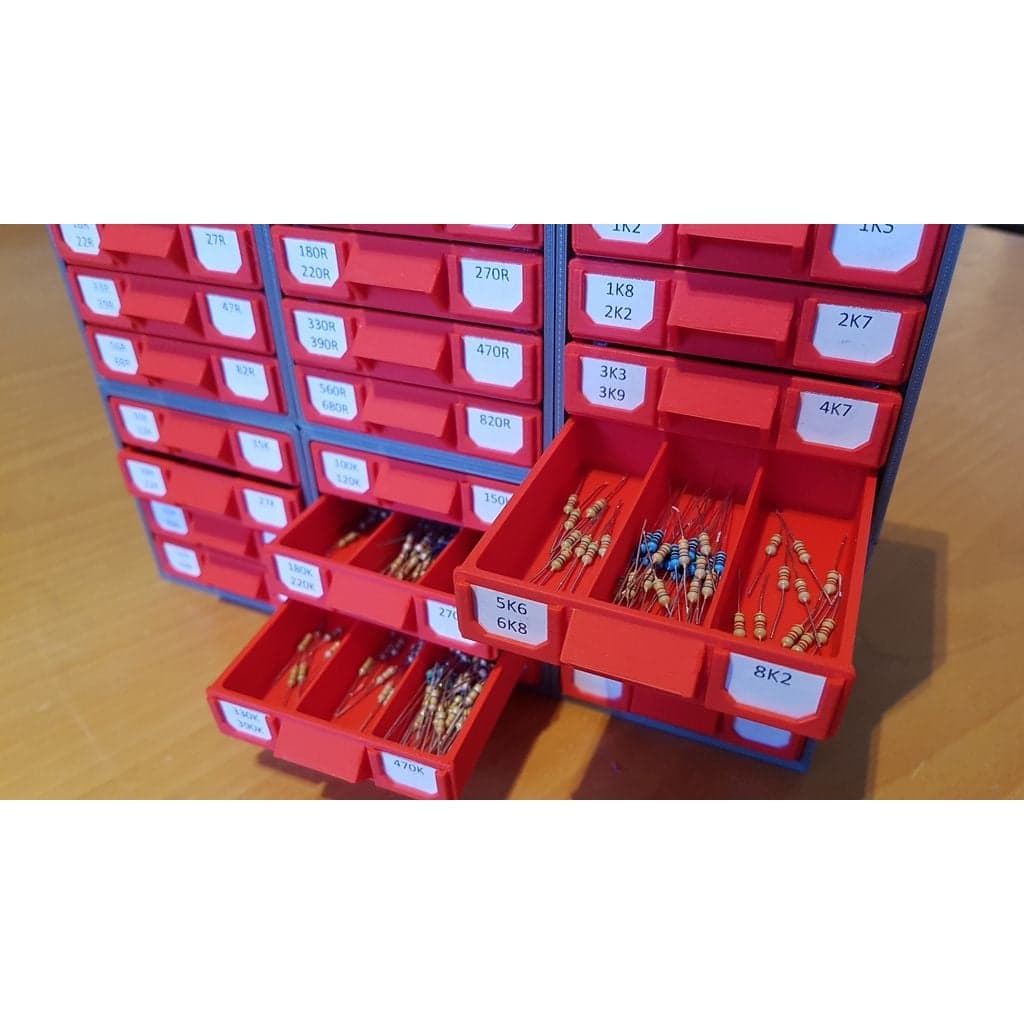 Figura 3D personalizada de Resistor Box [Stackable & Customizable] · Pasatiempo en PLA — imagen 3