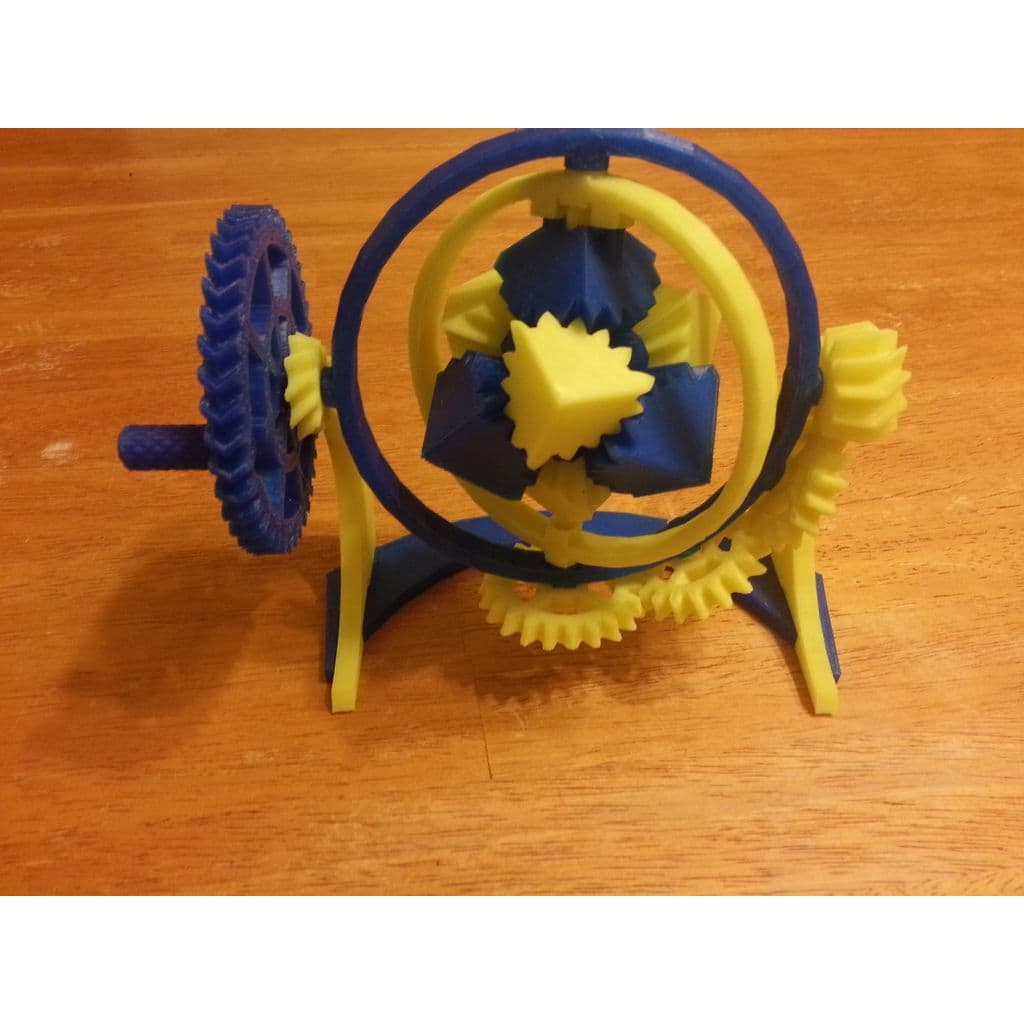 Figura 3D personalizada de The Amazing Gyroscopic Cube Gears! · Arte en PLA