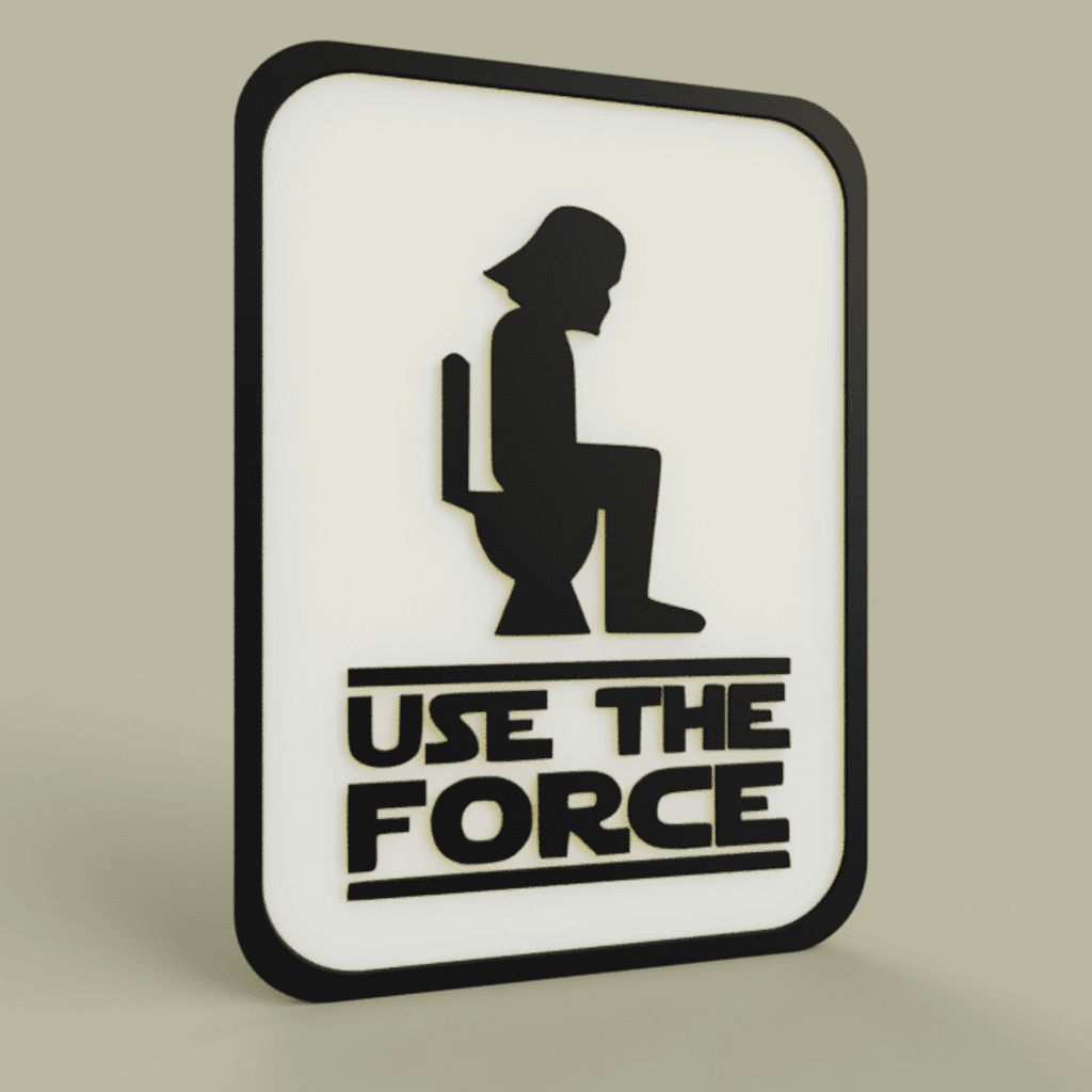 Figura 3D personalizada de StarWars Use the Force - Darth Vader · Arte en PLA
