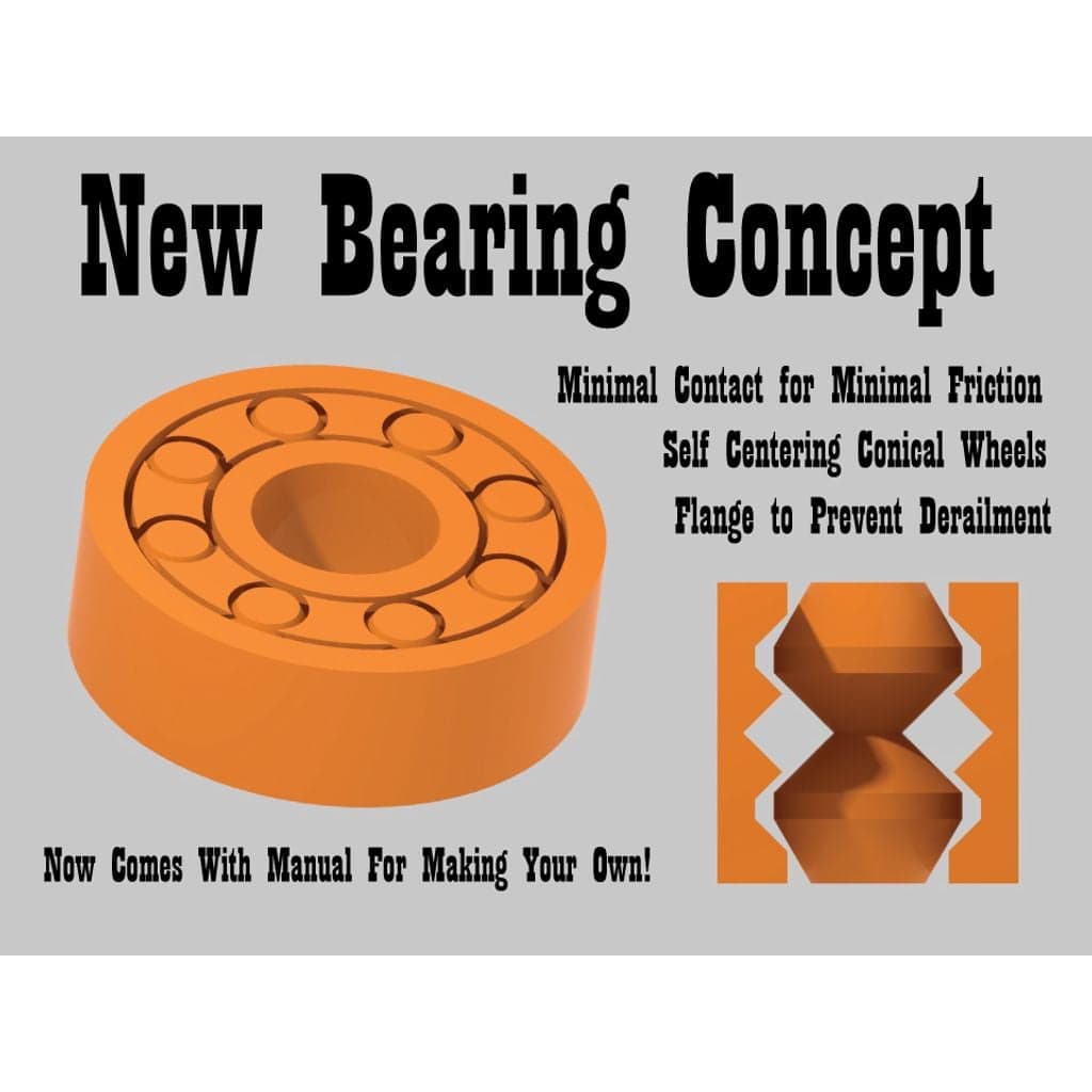 Figura 3D personalizada de New 608 Bearing Concept: Conical Geometry Bearings · Educación en PLA