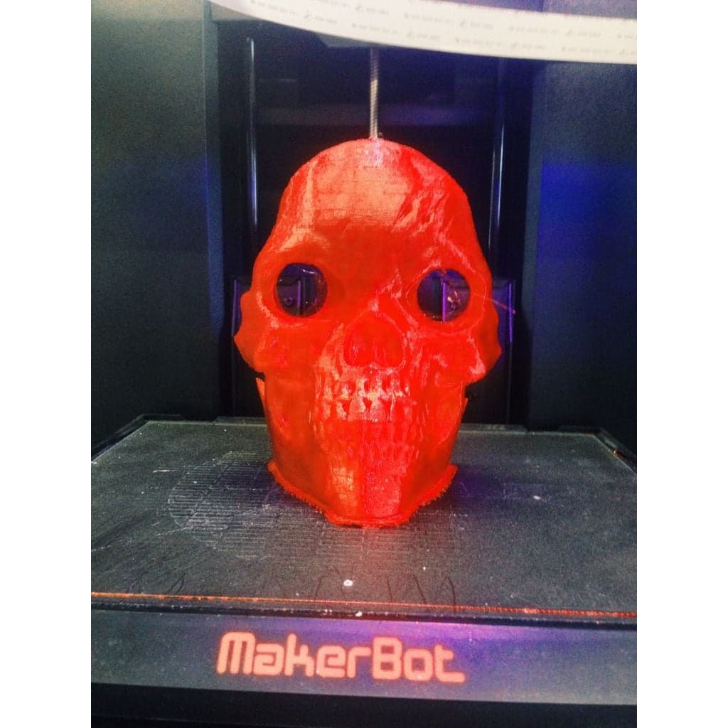 Figura 3D personalizada de Supportless Skull Mask · Moda en PLA — imagen 2