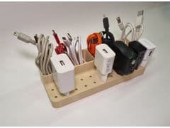 Figura 3D personalizada de Organiser for USB cables and chargers · Hogar en PLA