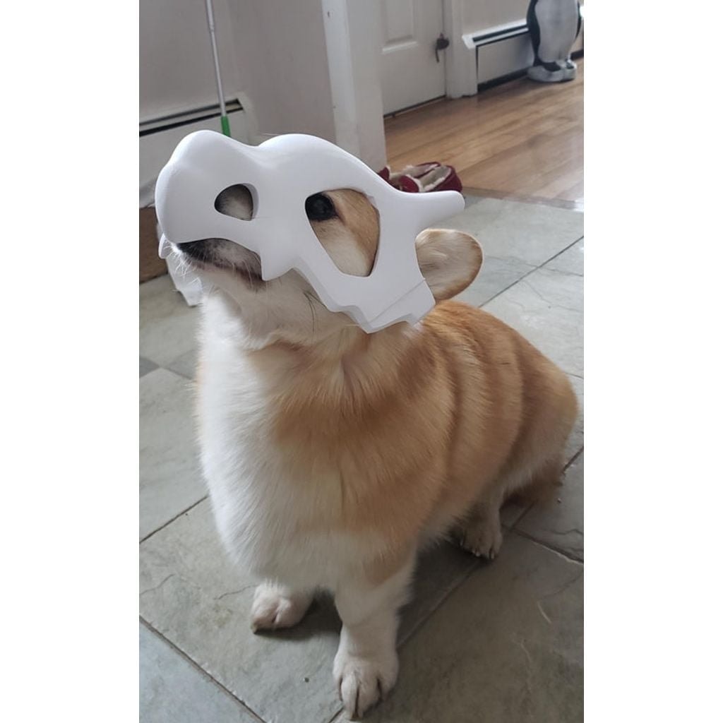 Figura 3D personalizada de Cubone Dog Mask · Moda en PLA