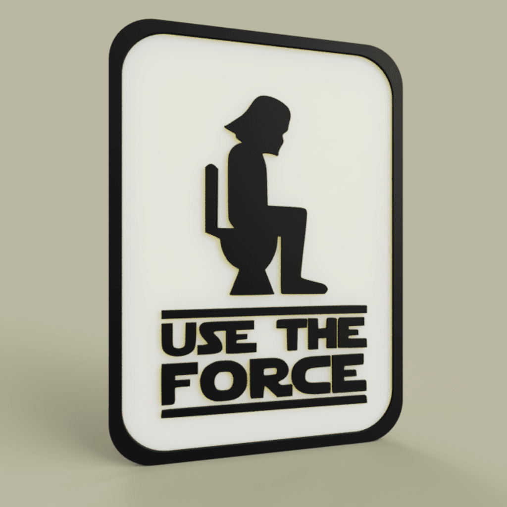 Figura 3D personalizada de StarWars Use the Force - Darth Vader · Arte en PLA
